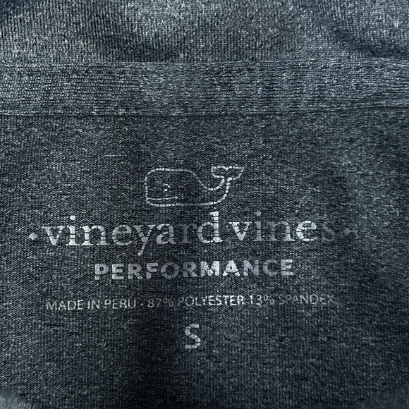 Vineyard Vines Sweater Mens Small Grey Performance‎ Tech Zip Pullover Golf - Picture 6 of 14
